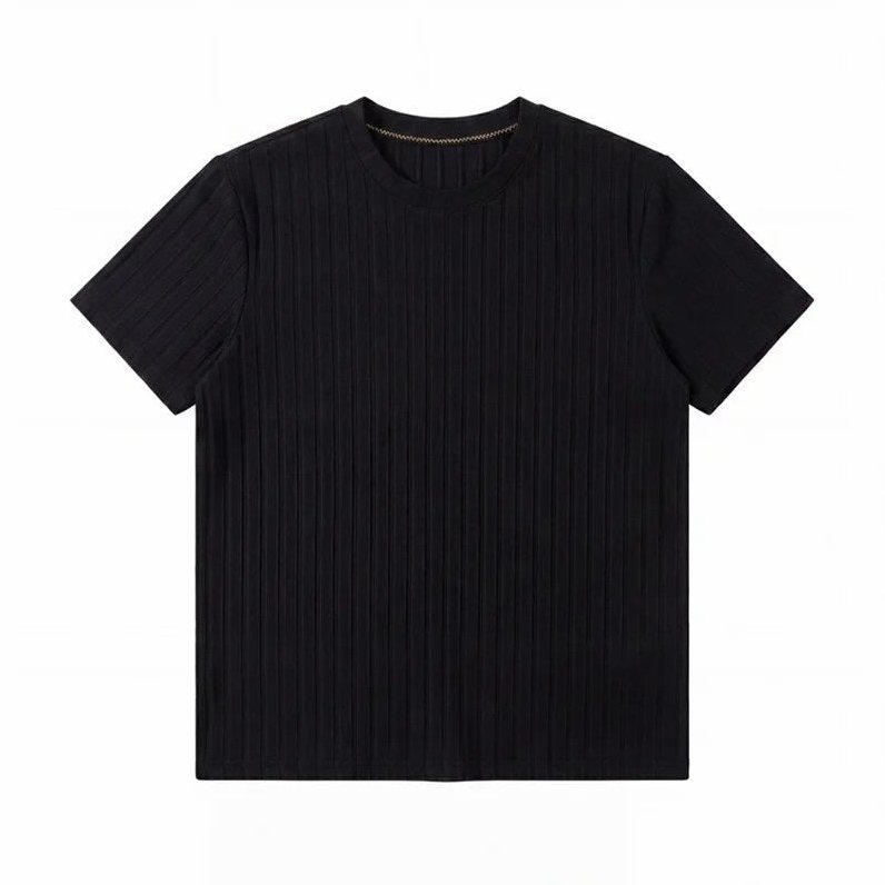 Lucca - Men's Ultra-Comfort Ribbed T-Shirt in Espresso Black