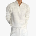 Lucerne Half Zip Sweater for Men in White