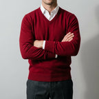 Men’s Cashmere V-Neck Sweater – Corsavi, view 4