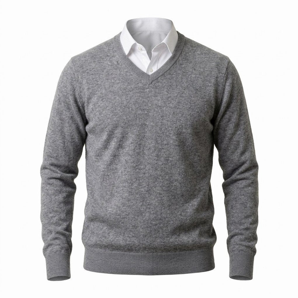 Men’s Cashmere V-Neck Sweater – Corsavi, view 8