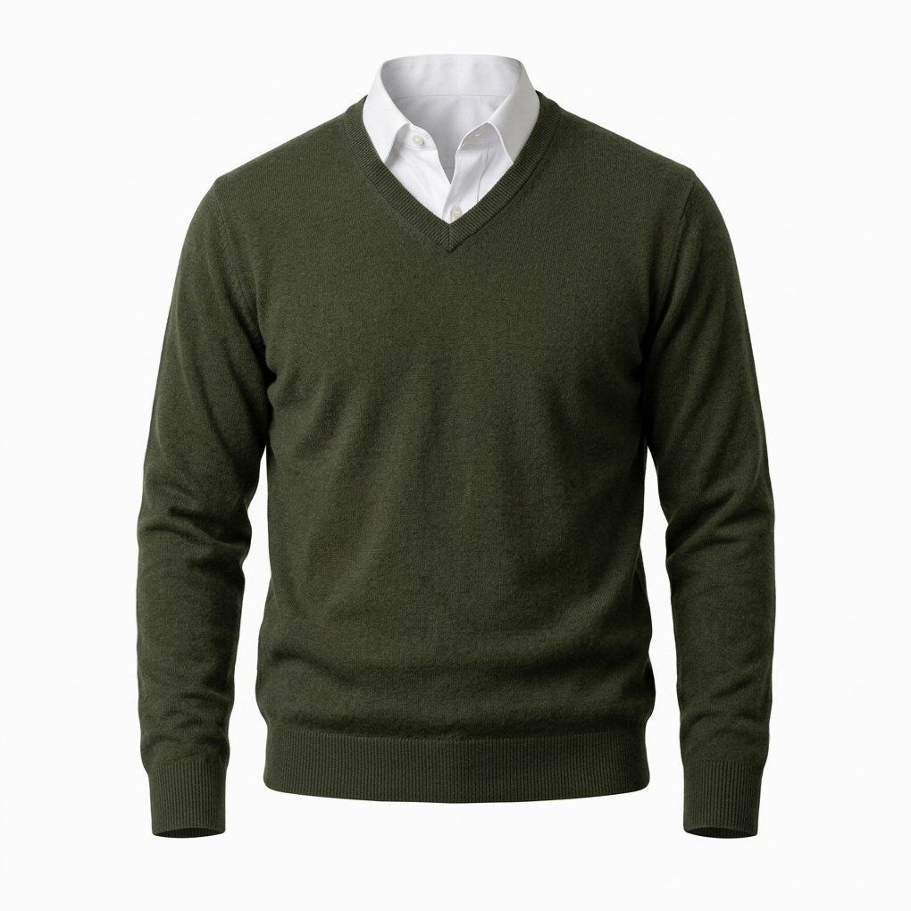 Men’s Cashmere V-Neck Sweater – Corsavi, view 12