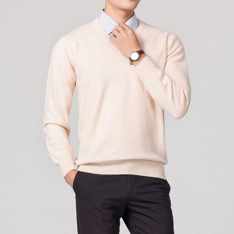 Men’s Cashmere V-Neck Sweater – Corsavi, view 20