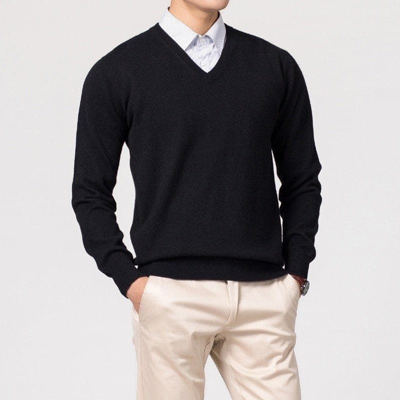 Men’s Cashmere V-Neck Sweater – Corsavi, view 21
