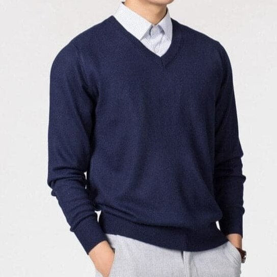Men’s Cashmere V-Neck Sweater – Corsavi, view 24