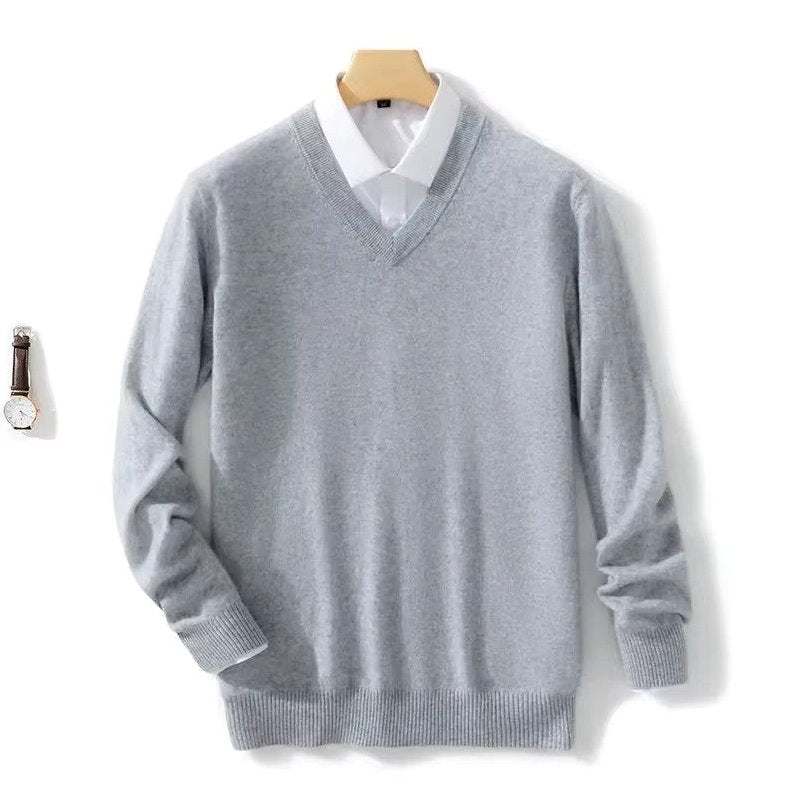 Men’s Cashmere V-Neck Sweater – Corsavi, view 25