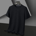 Menton - Men's Ultra-Comfort Waffle Crew T-Shirt in Espresso Black