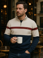 Quarter-Zip Jumper Sweater for Men, view 3
