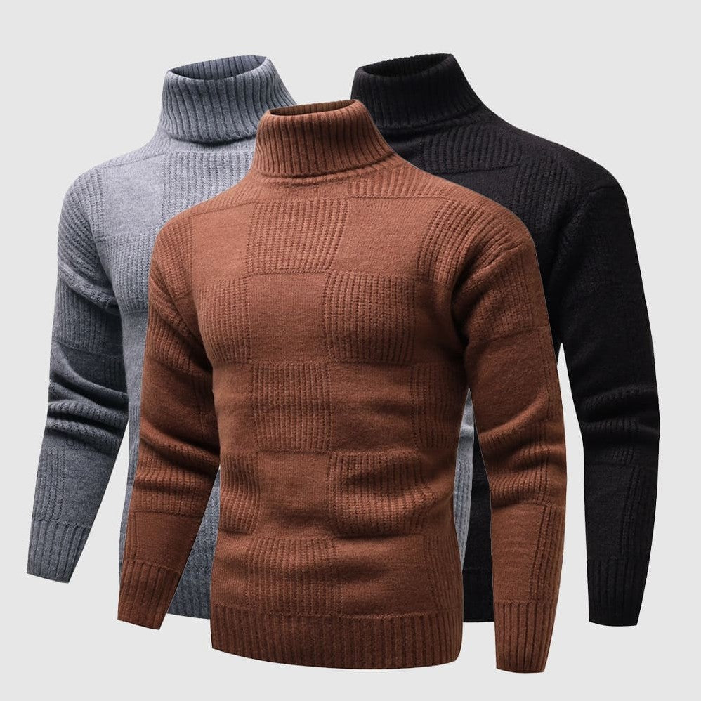 Rhys – Men's Fitted Turtleneck Jumper, view 2