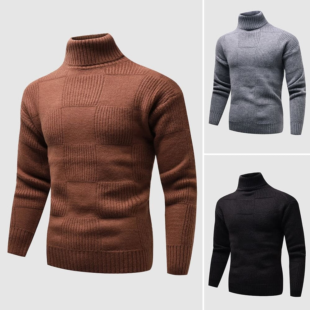 Rhys – Men's Fitted Turtleneck Jumper, view 6