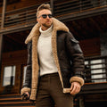Robert – Men's Shearling Aviator Jacket in Brown