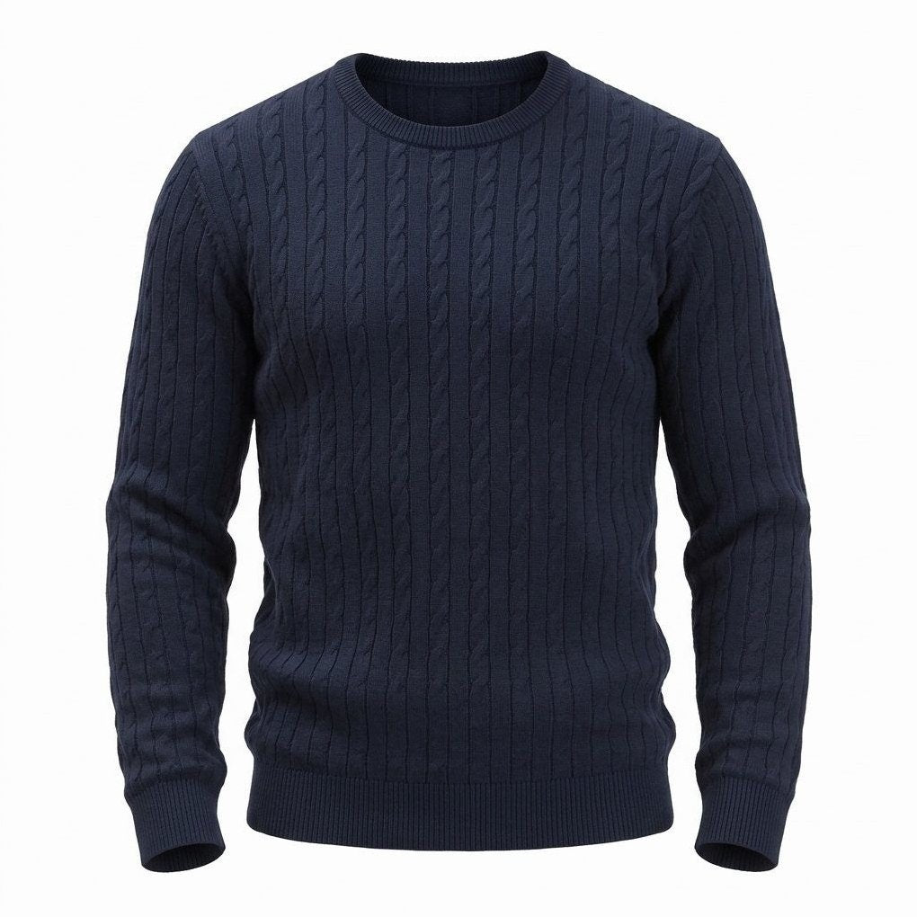 Robin | Men's Crew-Neck Cable Knit Sweater, view 1