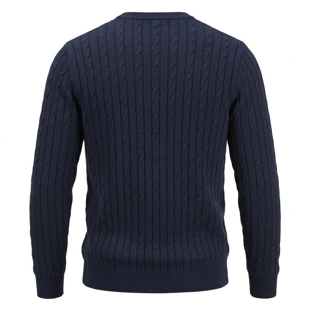 Robin | Men's Crew-Neck Cable Knit Sweater, view 2