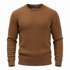 Robin | Men's Crew-Neck Cable Knit Sweater, view 8