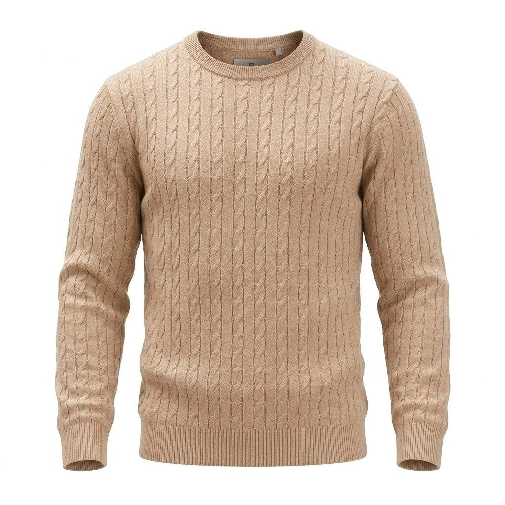 Robin | Men's Crew-Neck Cable Knit Sweater, view 10