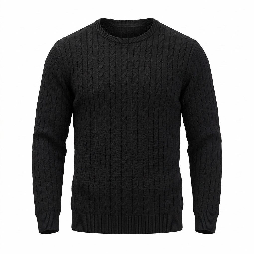 Robin | Men's Crew-Neck Cable Knit Sweater, view 12
