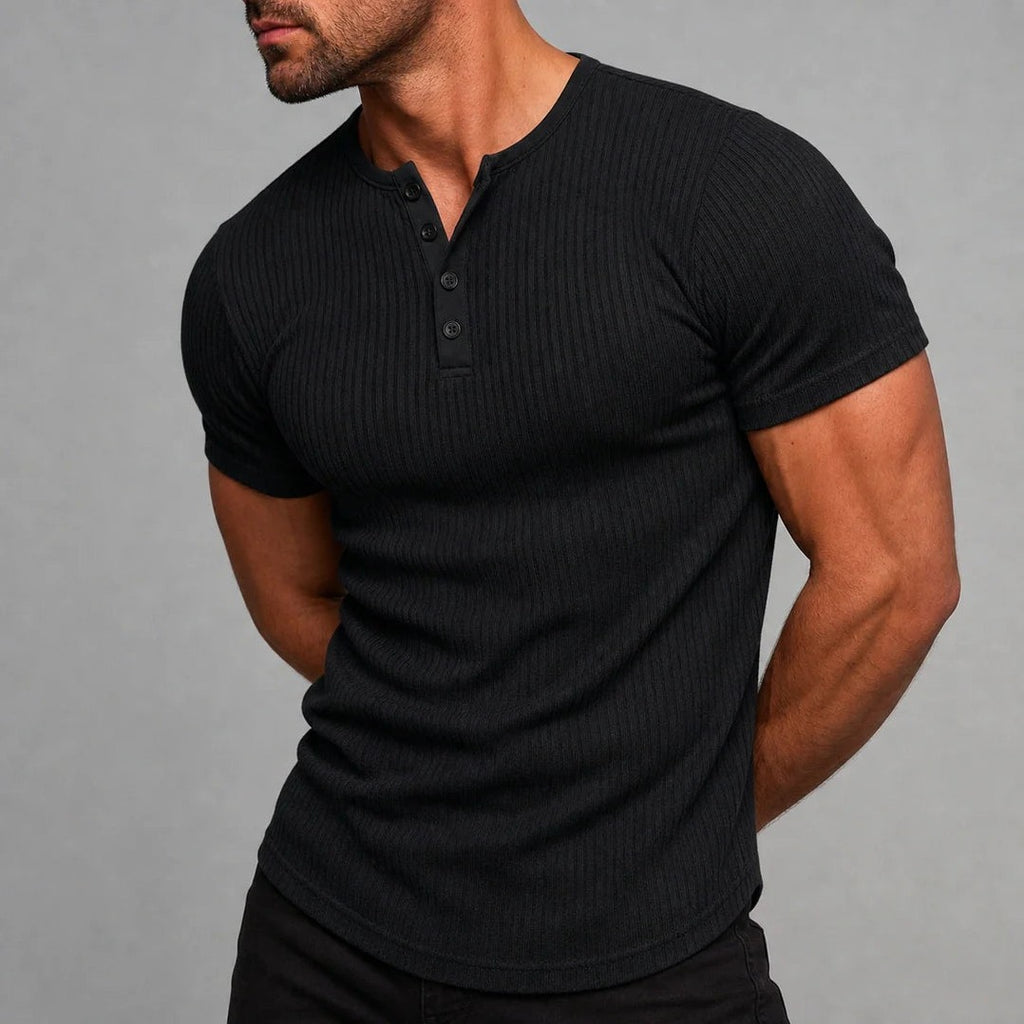 Siena - Men's Ultra-Comfort Henley Shirt, view 3