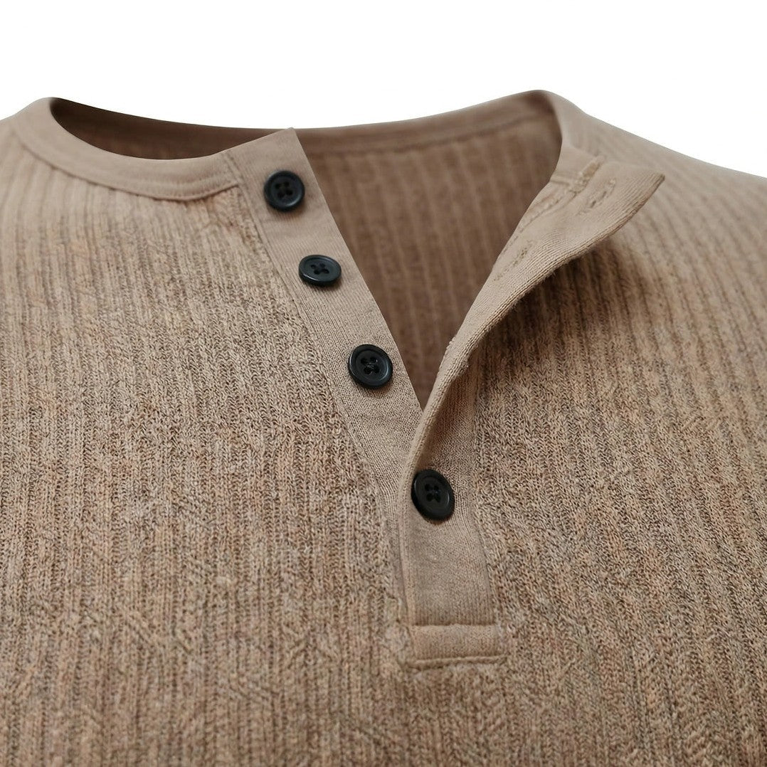 Siena - Men's Ultra-Comfort Henley Shirt, view 10