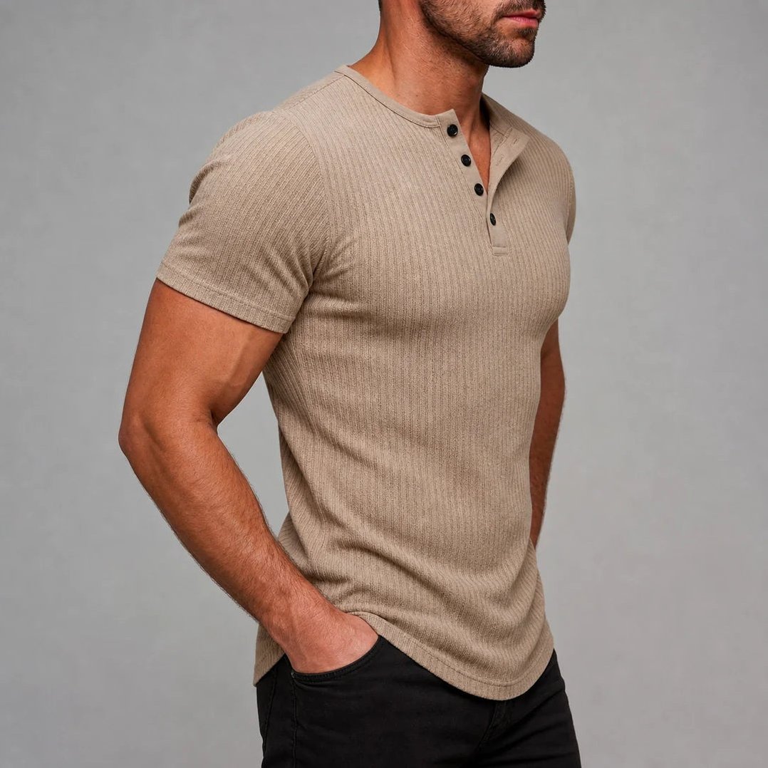 Siena - Men's Ultra-Comfort Henley Shirt, view 12