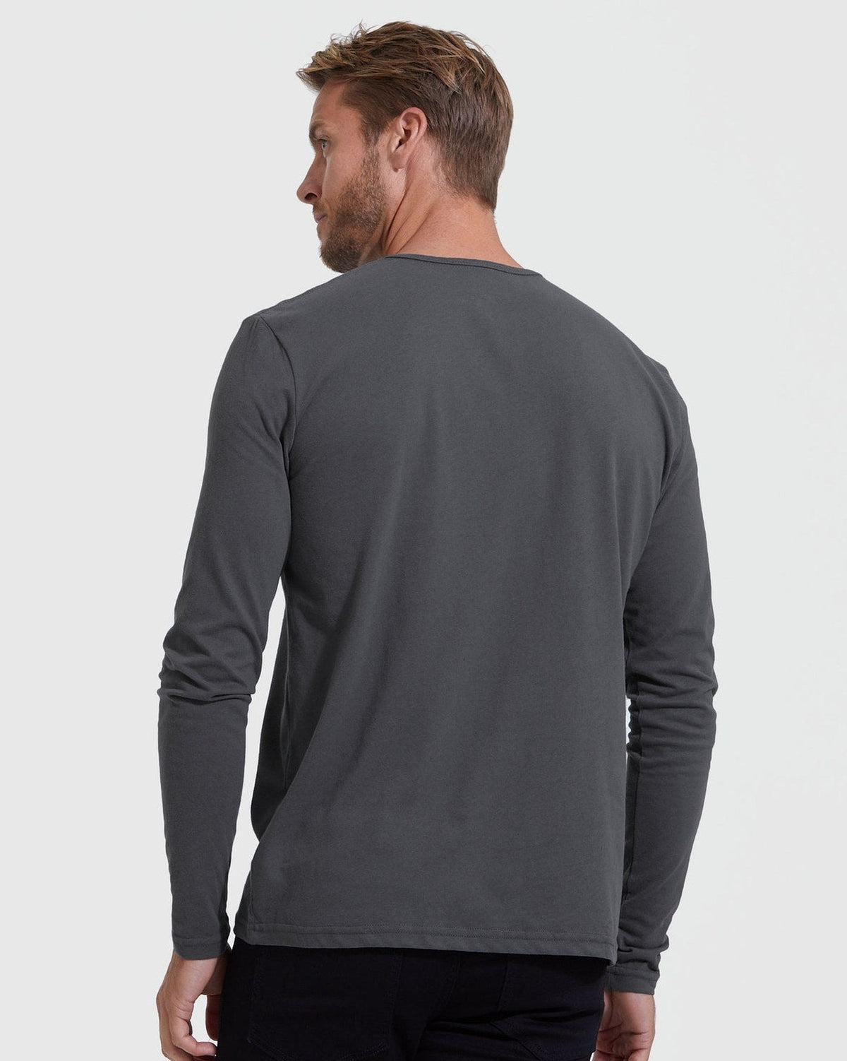 Varenna - Men's Ultra-Comfort Long Sleeve Henley, view 5