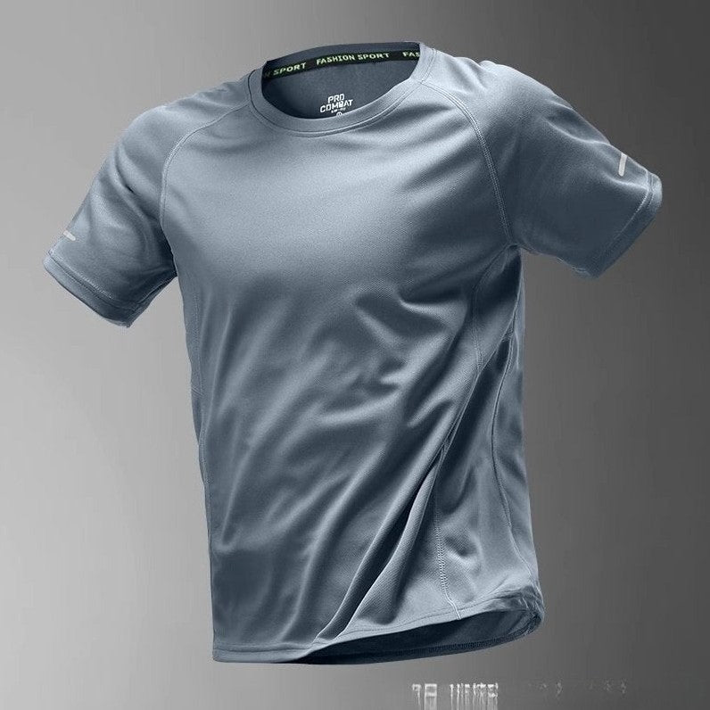 Verbier - Men's Ultra-Comfort Cooling T-Shirt in Harbour Gray